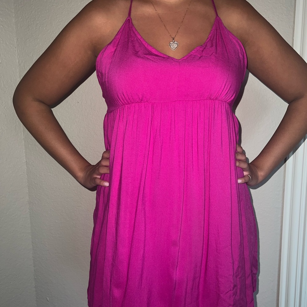 hot pink summer dress